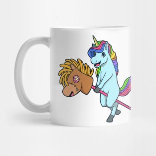 Unicorn riding Hobby Horse - Hobby Horsing Mug